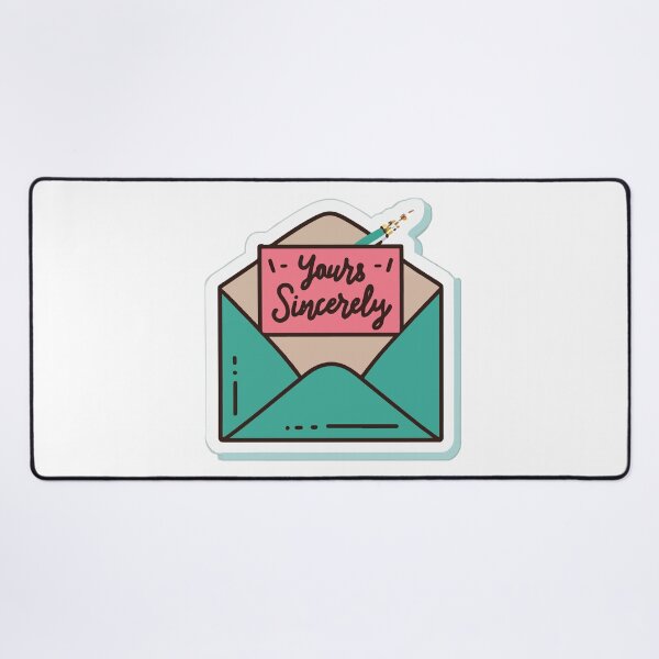 Item preview, Yours Sincerely - Classic Pen and Envelope Minimalist Design designed and sold by NiftyWrx.