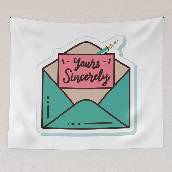 Item preview, Yours Sincerely - Classic Pen and Envelope Minimalist Design designed and sold by NiftyWrx.