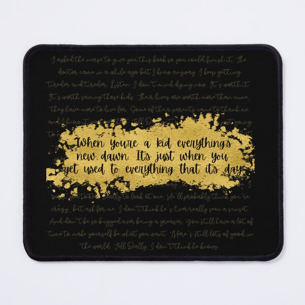 Item preview, Everything's New, Dawn - Johnny's Letter Cursive (Black Quote, Gold Text) designed and sold by playfruit.