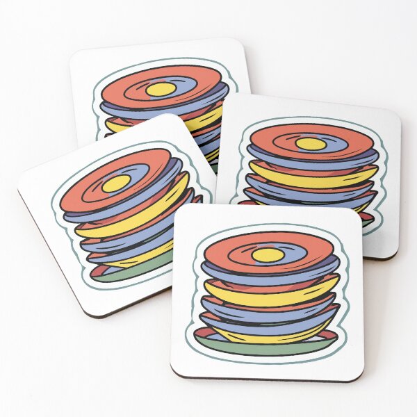 Item preview, Colorful Ceramic Plates Stack Cartoon designed and sold by NiftyWrx.