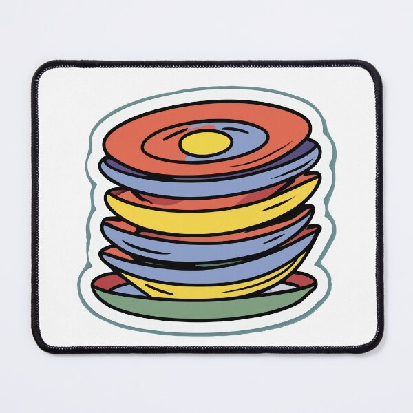 Item preview, Colorful Ceramic Plates Stack Cartoon designed and sold by NiftyWrx.