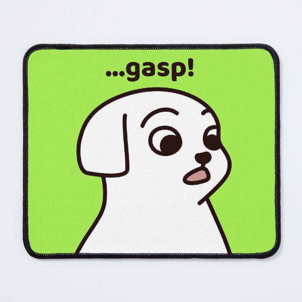 Item preview, Gasp Surprised Cute White Puppy Dog Lover designed and sold by sarahgirlshop.