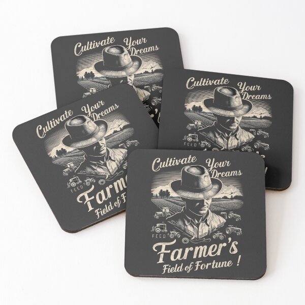 Item preview, Vintage Monochromatic Illustration: Cultivate Your Dreams, Farmer's Field of Fortune designed and sold by SplashTastic.