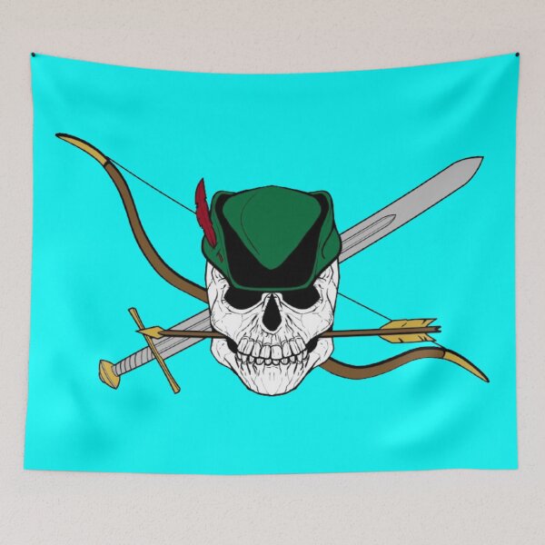 Item preview, Robin Hood Jolly Roger (Cyan) designed and sold by MurpheusTech.