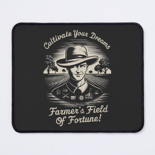 Item preview, Cultivate Dreams, Reap Success: Monochromatic Farmer's Field of Fortune designed and sold by SplashTastic.