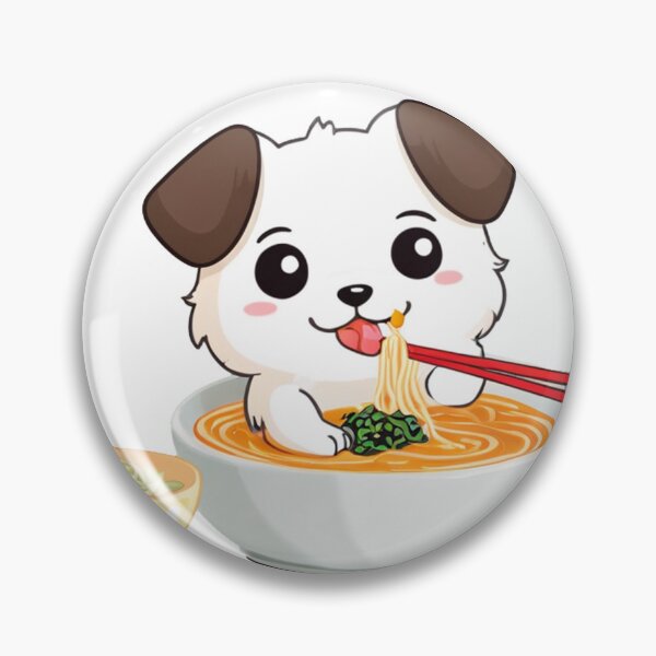 Item preview, Noodle Pup: Adorable Dog Enjoying Ramen Delight designed and sold by Fenomena Designs.