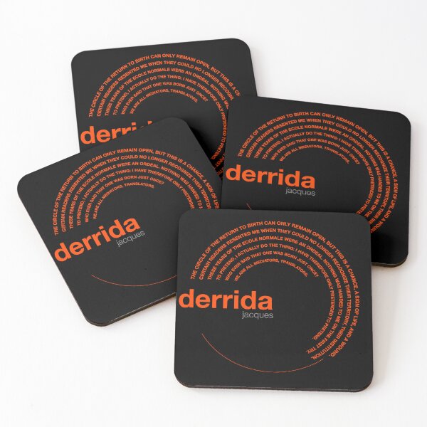 Item preview, Jacques Derrida famous quotes poster [orangered] designed and sold by CMYKStudio.
