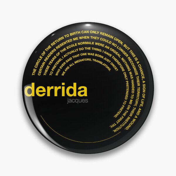 Item preview, Jacques Derrida famous quotes poster [gold] designed and sold by CMYKStudio.