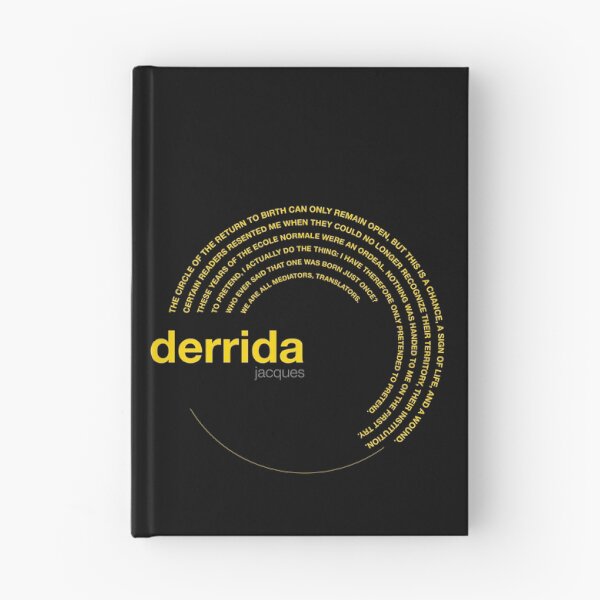 Item preview, Jacques Derrida famous quotes poster [gold] designed and sold by CMYKStudio.