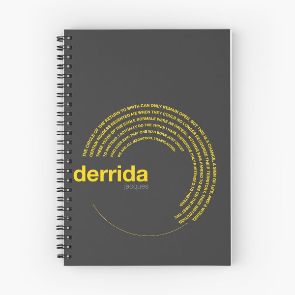 Item preview, Jacques Derrida famous quotes poster [gold] designed and sold by CMYKStudio.