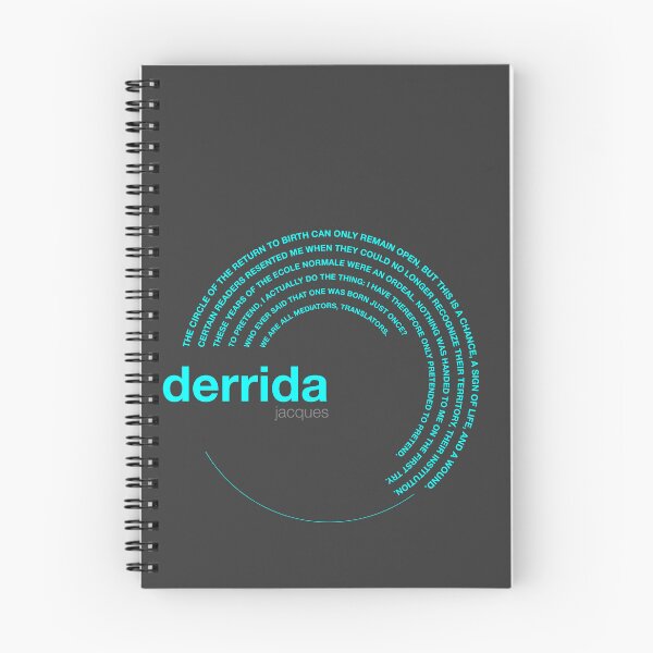 Item preview, Jacques Derrida famous quotes poster [aqua] designed and sold by CMYKStudio.
