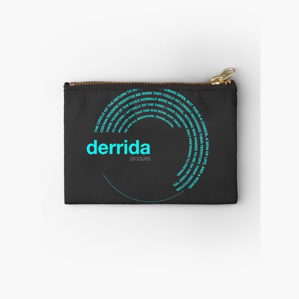 Item preview, Jacques Derrida famous quotes poster [aqua] designed and sold by CMYKStudio.