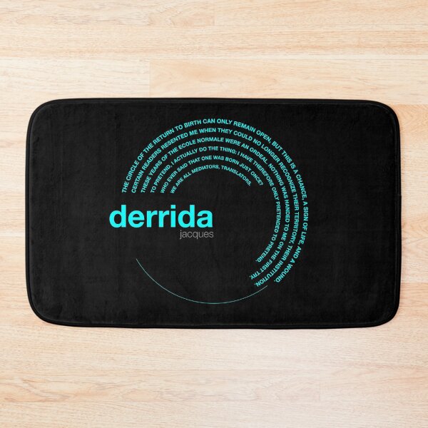Item preview, Jacques Derrida famous quotes poster [aqua] designed and sold by CMYKStudio.