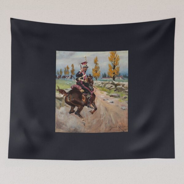 Item preview, Light Cavalryman on Reconnaissance by Wojciech Kossak designed and sold by VintageBazaar.