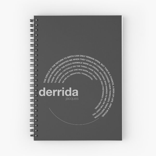 Item preview, Jacques Derrida famous quotes poster [silver] designed and sold by CMYKStudio.
