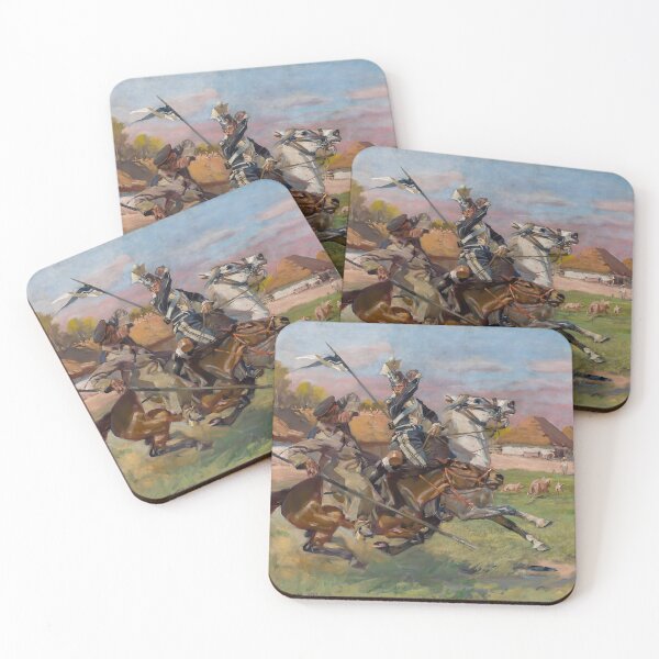 Item preview, Uhlan Fighting a Cossack by Wojciech Kossak designed and sold by VintageBazaar.