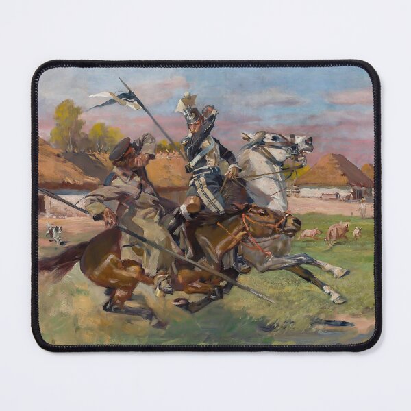 Item preview, Uhlan Fighting a Cossack by Wojciech Kossak designed and sold by VintageBazaar.