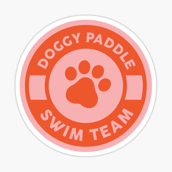 Doggy paddle swim team Sticker