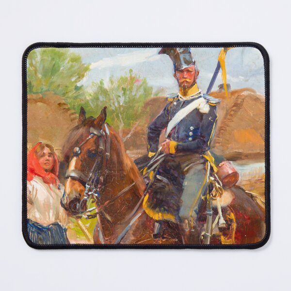 Item preview, Uhlan with a Girl by Wojciech Kossak designed and sold by VintageBazaar.