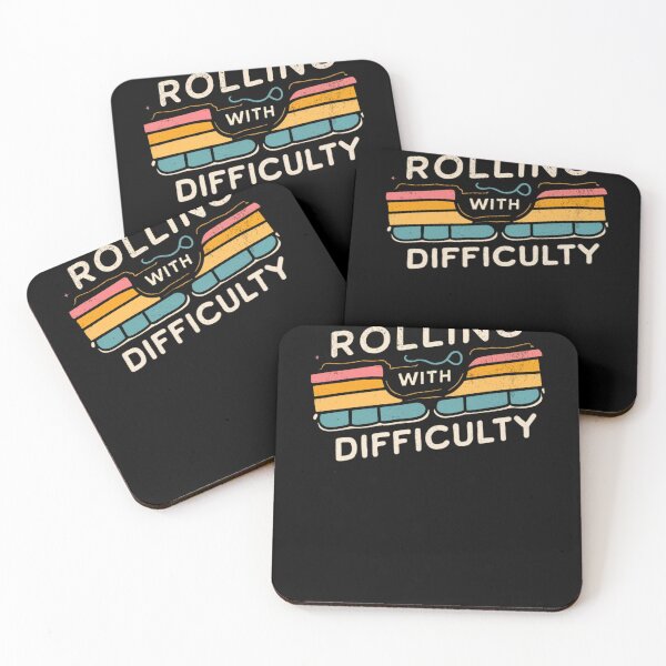 Item preview, Rolling With Difficulty, Typographic Motivational Quote Retro Style  designed and sold by BrixtonFuson34.