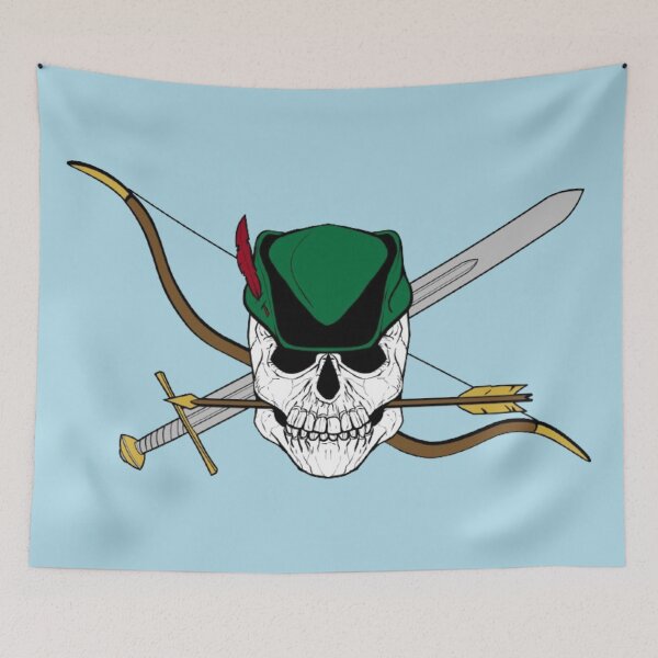 Item preview, Robin Hood Jolly Roger (Light Blue) designed and sold by MurpheusTech.
