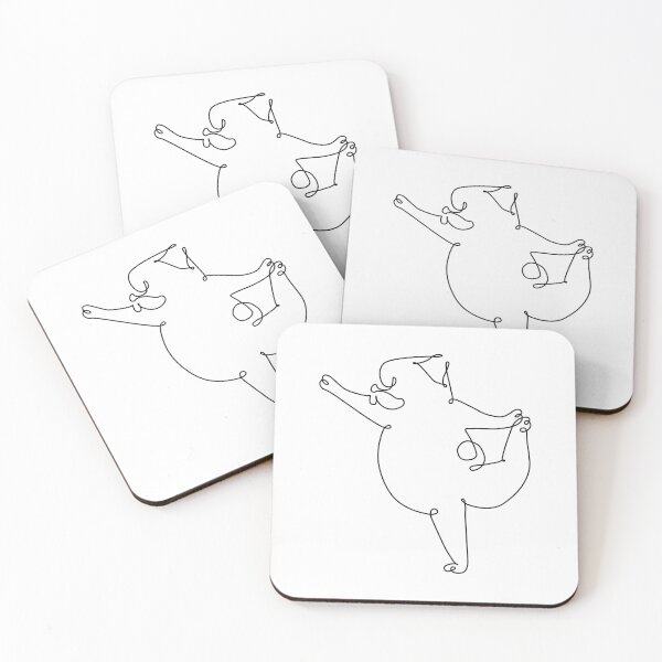 Item preview, One Line Pug Dancer Pose designed and sold by Huebucket.
