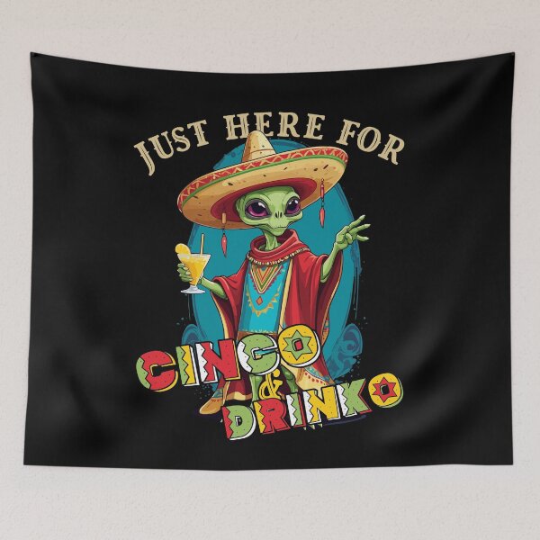 Item preview, Funny Fiesta Alien Mexican Holiday designed and sold by LuminOrb.