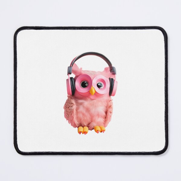 Item preview, Owl with headphones, pink style designed and sold by maggiesens.