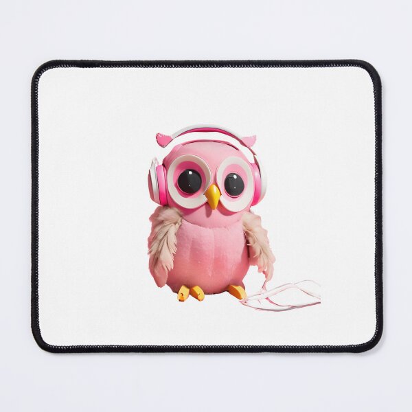 Item preview, Owl with headphones, pink style designed and sold by maggiesens.