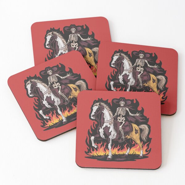Item preview, Fiery Skeleton Cowboy Ride - Gothic Western designed and sold by Shtex.