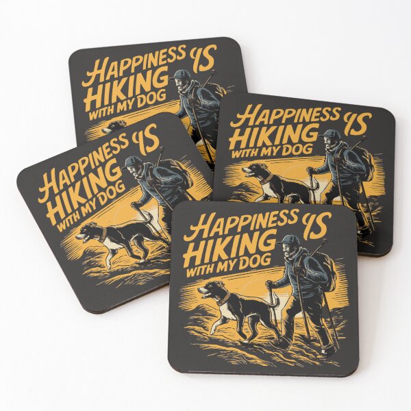 Item preview,  happiness is hiking with my dog, hiking lover ,  designed and sold by venavar.