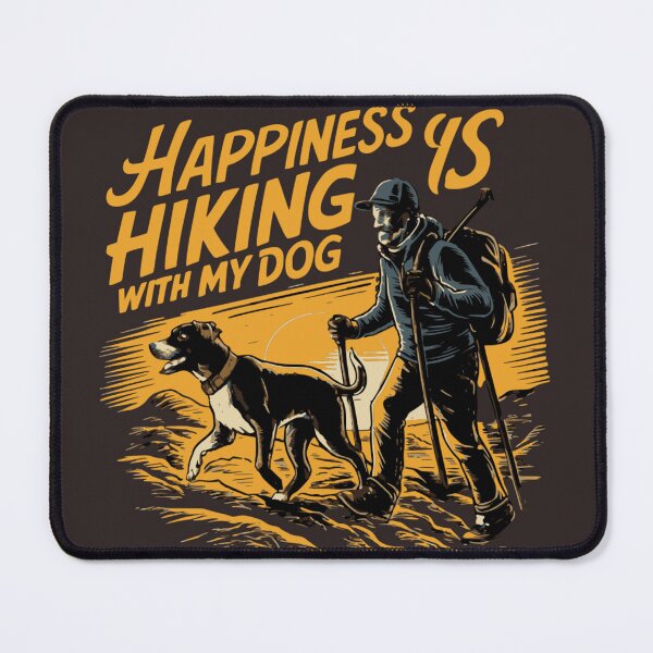 Item preview,  happiness is hiking with my dog, hiking lover ,  designed and sold by venavar.
