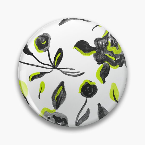 Item preview, Edgy Black and Neon Green Rose pattern designed and sold by dmwong.