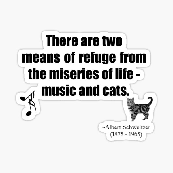 Music and Cats Quotation Sticker