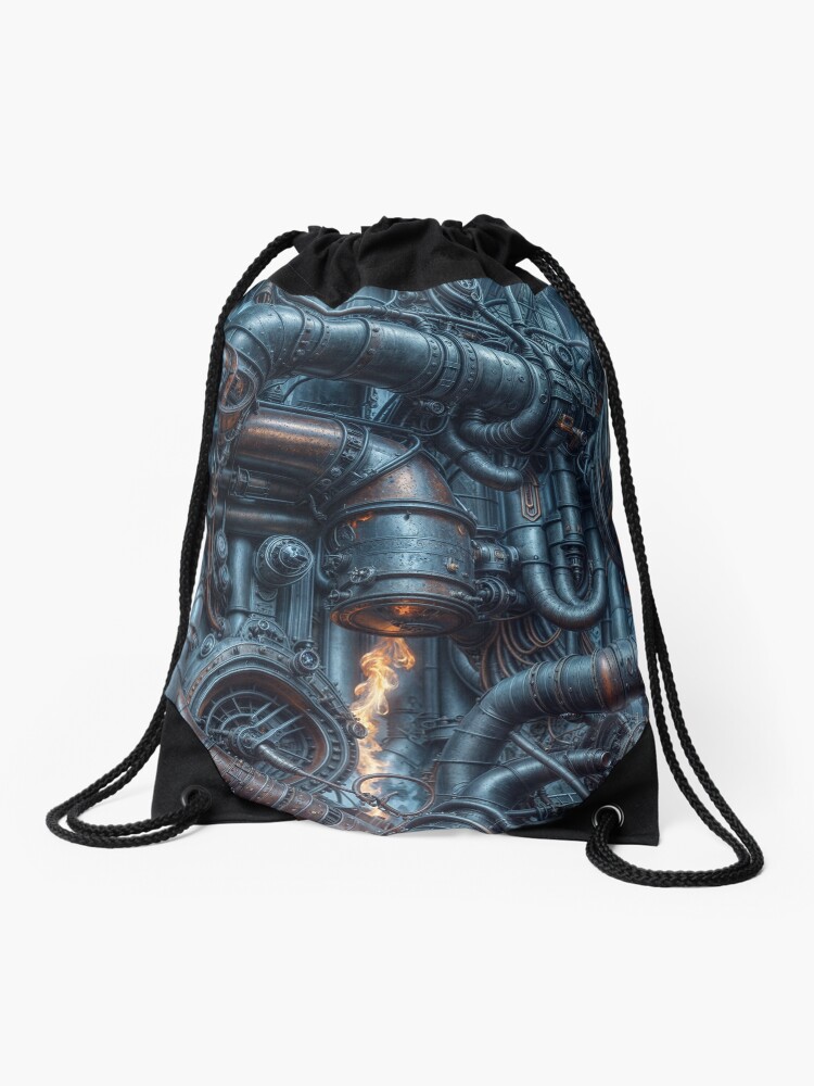 Aperçu 1 sur 3. Sac à cordon avec l'œuvre Steampunk 17 créée et vendue par oduchossoir.