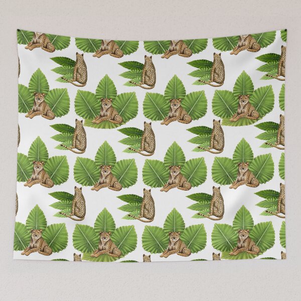 Item preview, Cheetah on Taro Leaves  designed and sold by KateVanFloofno1.