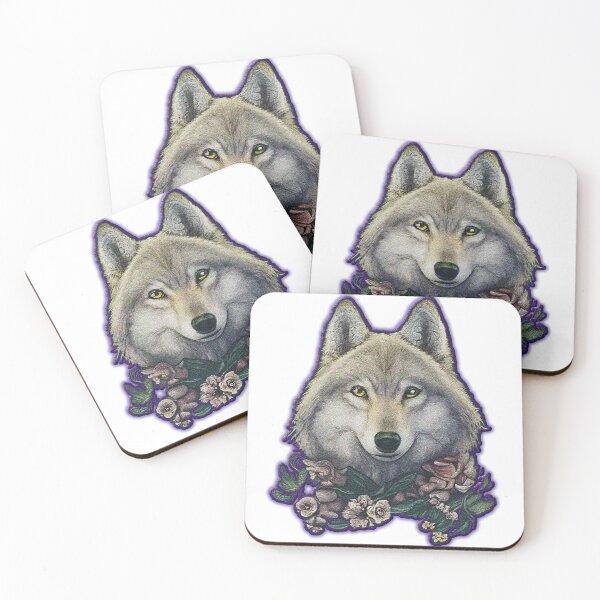 Item preview, Floral wolf head  designed and sold by jnsmerchstore.