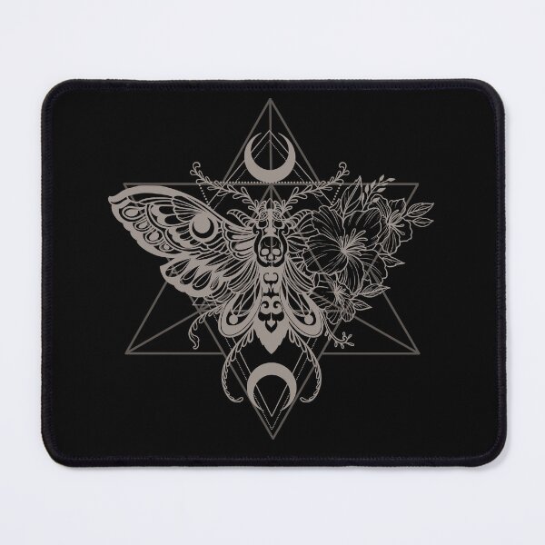 Item preview, Sacred Geometry half moth half flower designed and sold by MonochromeEcho.
