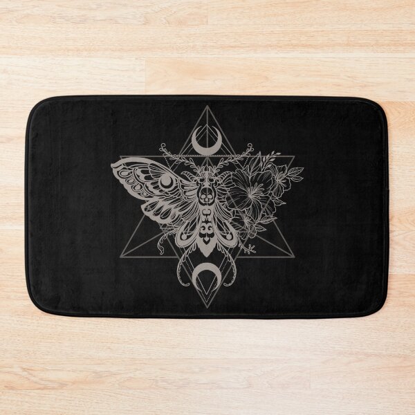 Item preview, Sacred Geometry half moth half flower designed and sold by MonochromeEcho.