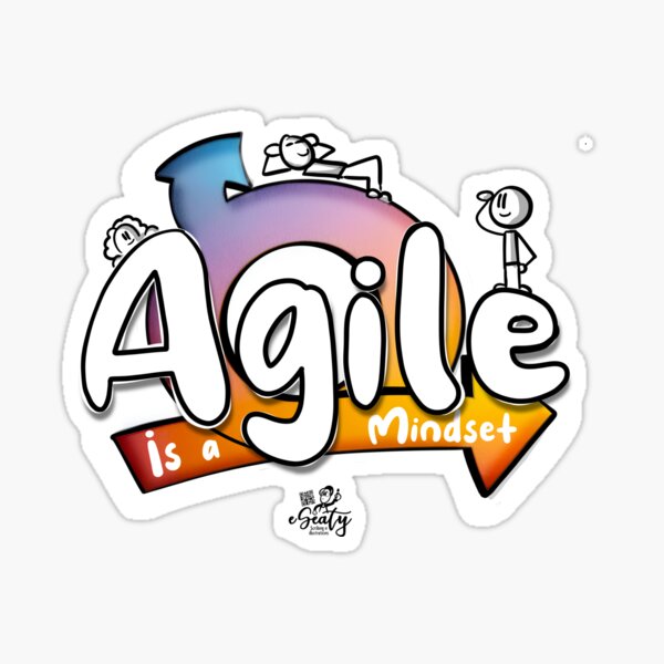 Item preview, Agile with a Mindset (color version) designed and sold by eSeaty.