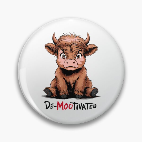 Item preview, De-mootivated demotivated bull cow moo chibi lethargic tired designed and sold by w1ckerman.