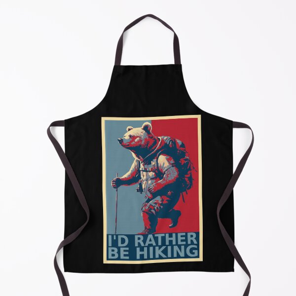 Item preview, I'd Rather Be Hiking Bear HOPE designed and sold by TrueArtsStore.