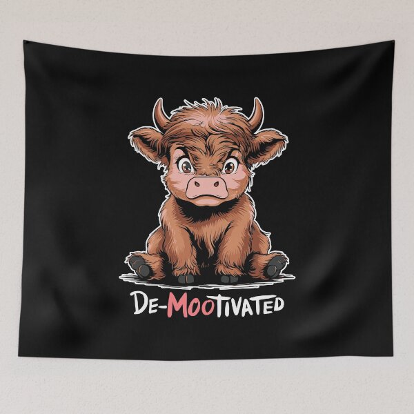 Item preview, Copy of De-mootivated demotivated bull cow moo chibi lethargic tired designed and sold by w1ckerman.