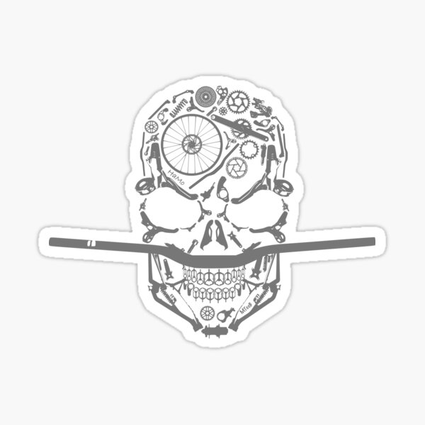 HaMo - grau, Mountainbike Skulls New Zealand T-Shirt, Sticker