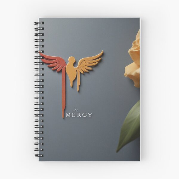 Item preview, image expressing the slogan of mercy and half a beautiful white rose designed and sold by wsherief.