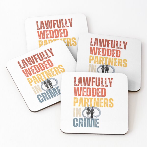 Item preview, Lawfully Wedded Partners in Crime designed and sold by ArchVibe.
