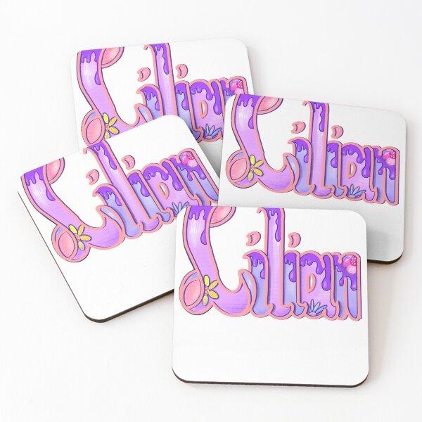 Item preview, Lilian gotas moradas Niñas y mujeres Nombre personalizado Lilian designed and sold by Artonmytee.