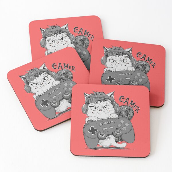 Item preview, Black and white gamer cat designed and sold by LV-creator.