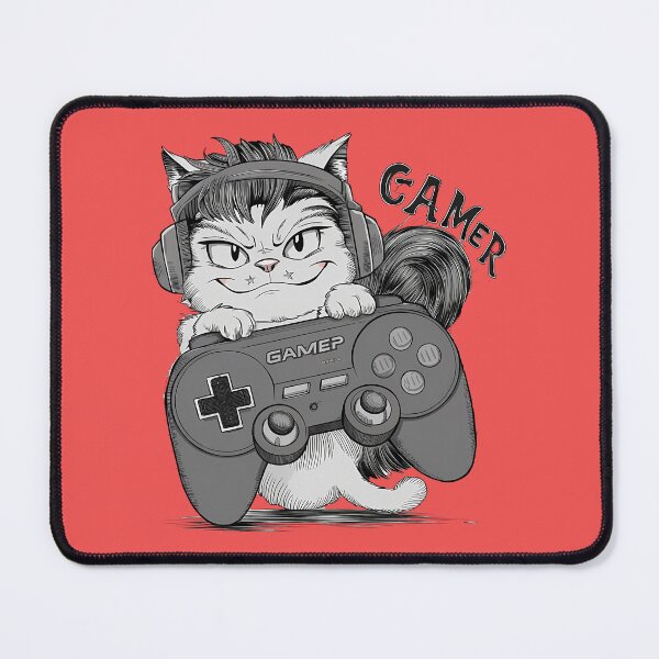 Item preview, Black and white gamer cat designed and sold by LV-creator.