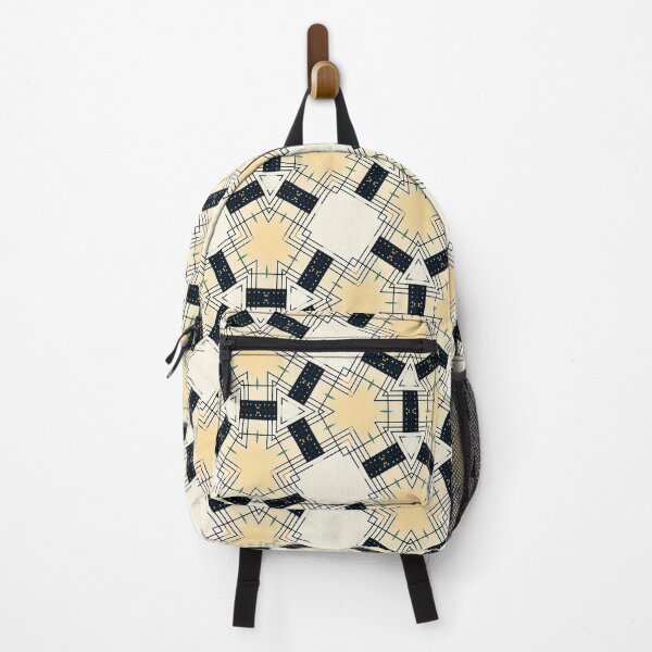 Item preview, Modern Abstract Geometric Pattern Constructivist Yellow Black Ivory No.11 designed and sold by MirabiliaMagpie.